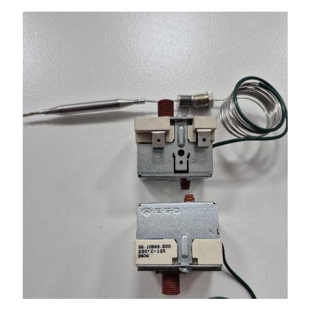 TERMOSTATO EGO SEGURIDAD 230ºC 12K (tuerca+tapón)